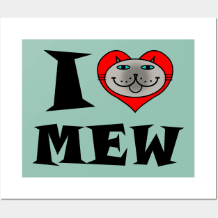 I Heart Cat - Blue Point Siamese Posters and Art